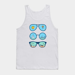 Sunglasses Lanscape Tank Top